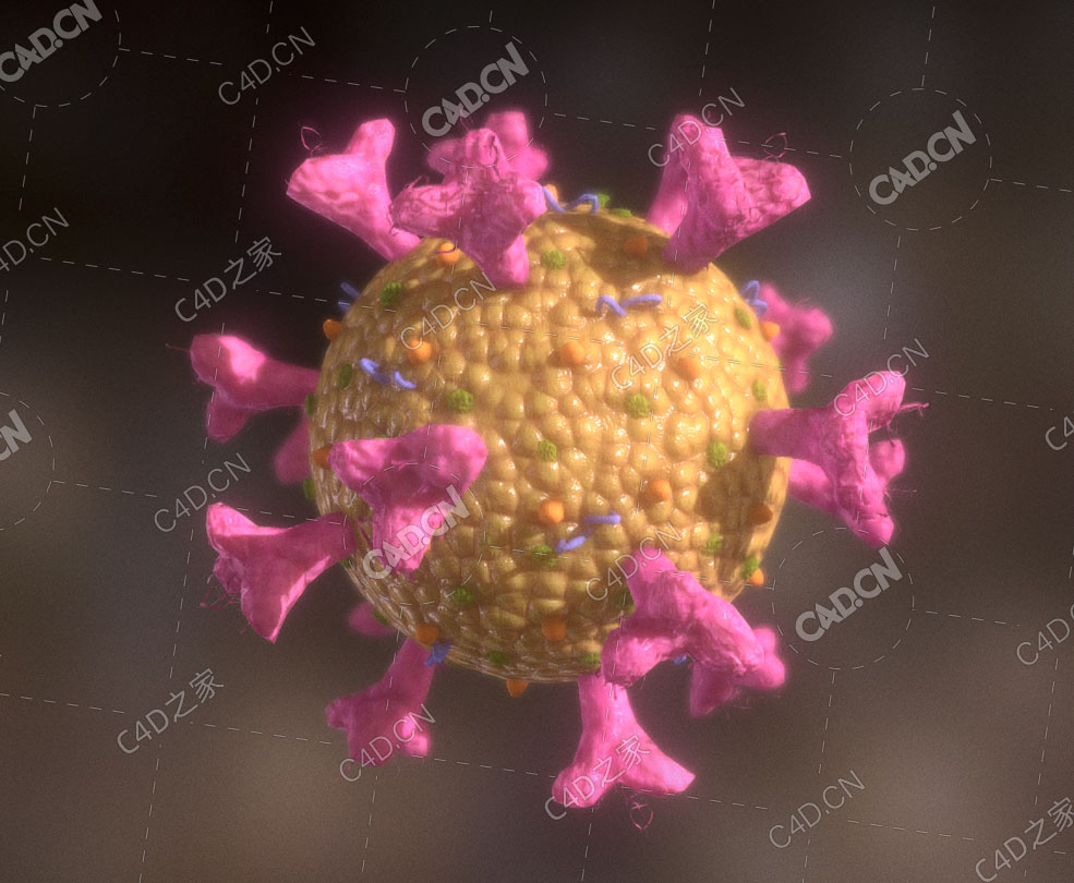 新冠病毒奥密克戎变异病毒coronavirus sars cov-2 - C4D之家 - 134.jpg