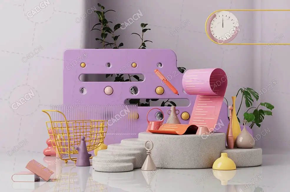 C4D+Redshift电商类海报制作基础案例视频教程