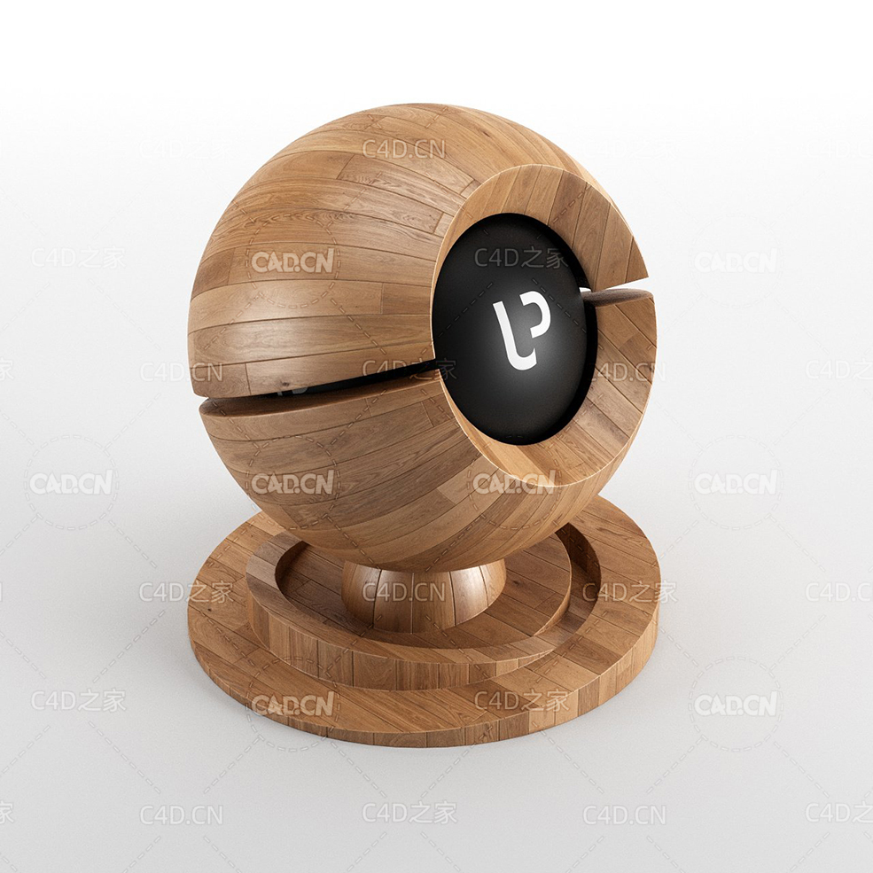 [CORONA渲染器材质]室内棕色实木地板材质球Rovere Floor 05