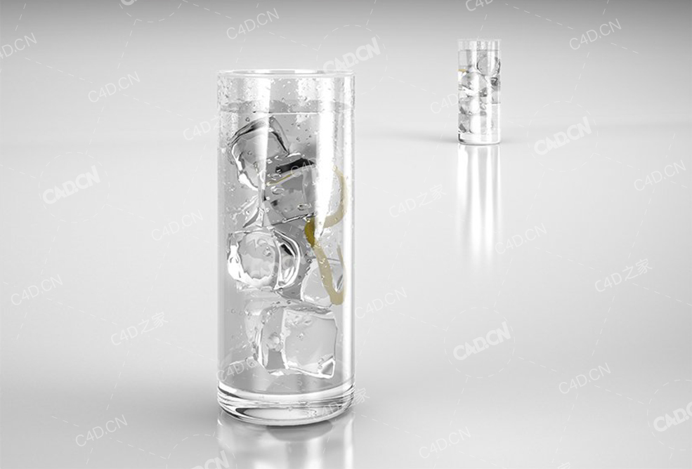 加冰的水杯 water glass with ice - C4D之家 - 41.jpg