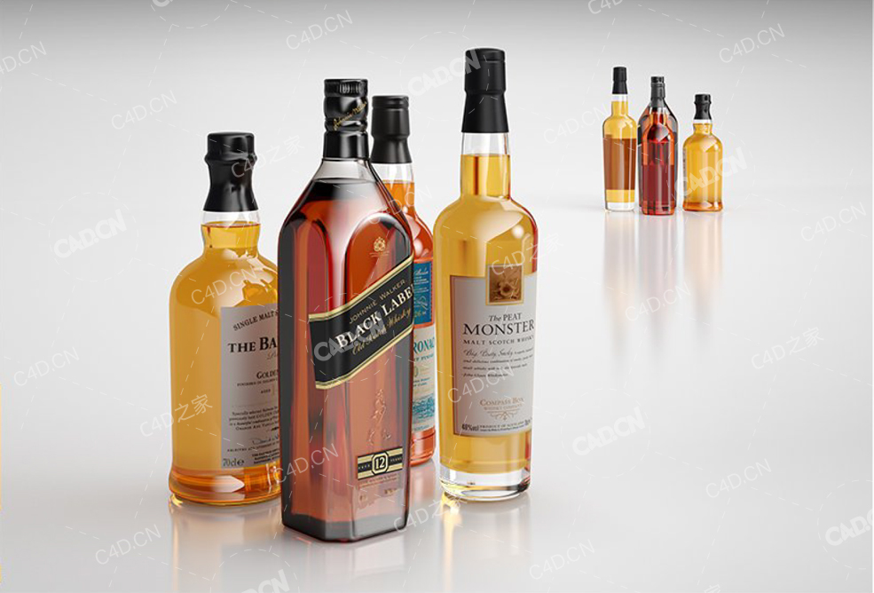 酒瓶洋酒瓶 alcohol bottles - C4D之家 - 38.jpg