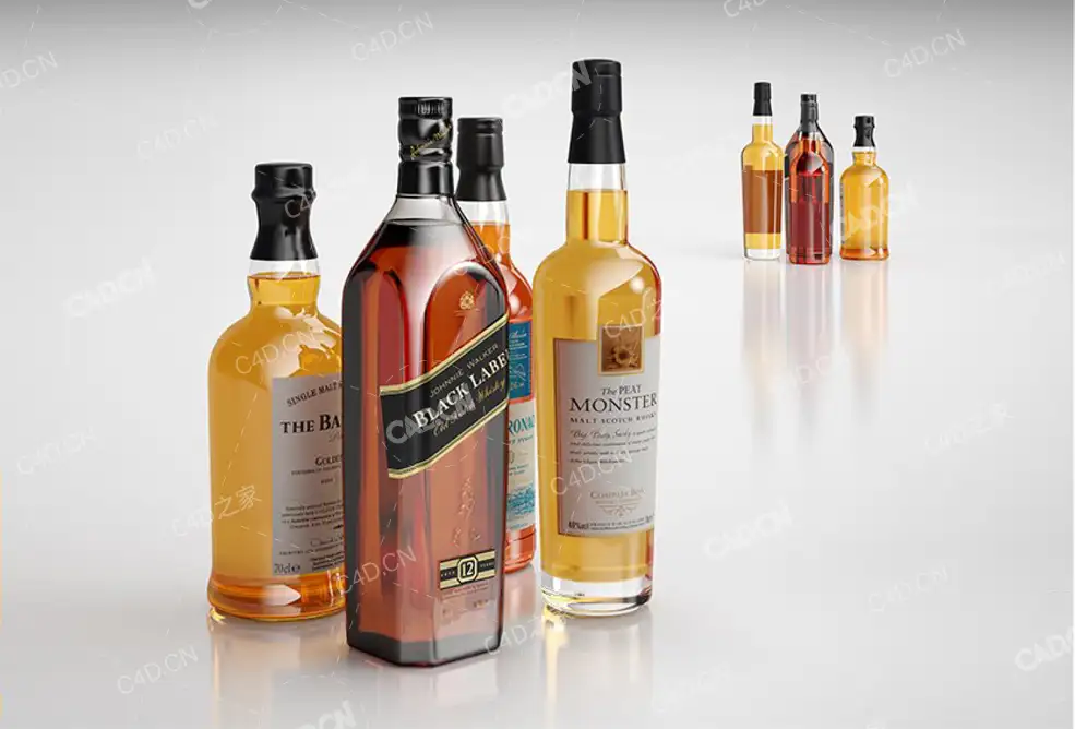 酒瓶洋酒瓶 alcohol bottles - C4D之家 - 38.jpg