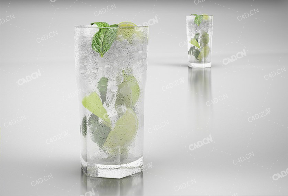 薄荷柠檬冰茶 drink with ice - C4D之家 - 43.jpg