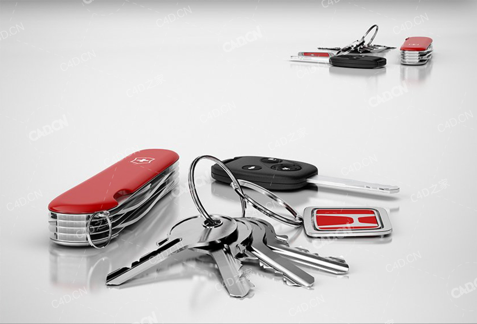 一堆钥匙汽车钥匙 bunch of keys - C4D之家 - 49.jpg