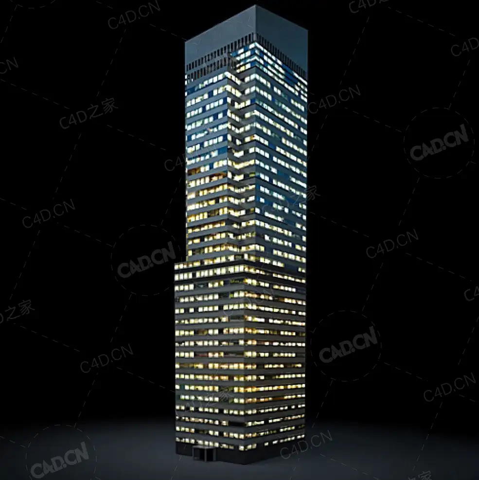 夜间摩天大楼办公楼写字楼C4D模型 Archmodels Vol.103_Night Skyscrapers - model-40 - C4D之家 - 40.jpg