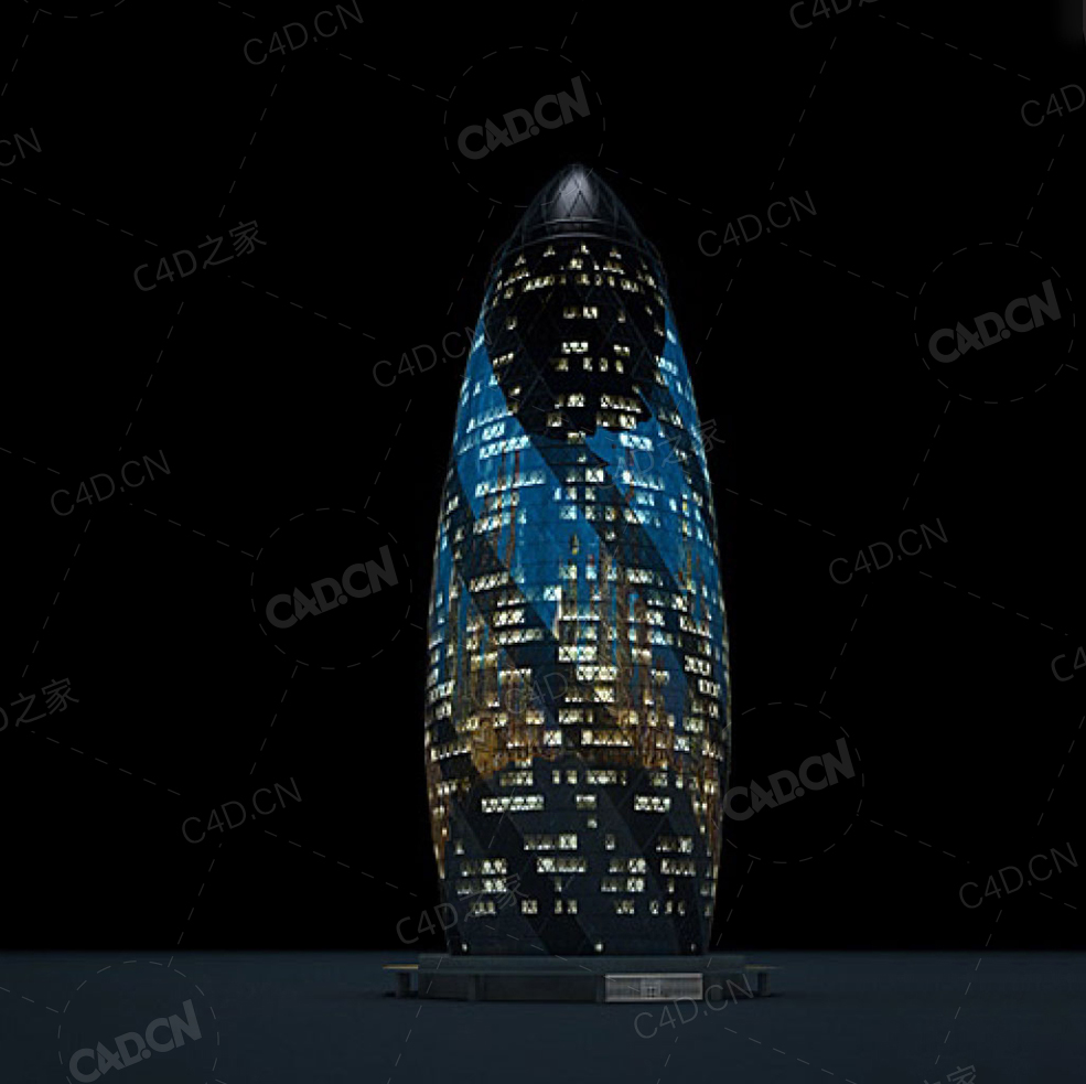 夜间摩天大楼办公楼写字楼C4D模型 Archmodels Vol.103_Night Skyscrapers - model-49 - C4D之家 - 49.jpg