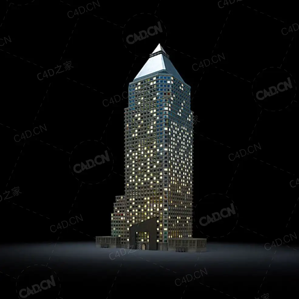 夜间摩天大楼办公楼写字楼C4D模型 Archmodels Vol.103_Night Skyscrapers - model-48 - C4D之家 - 48.jpg