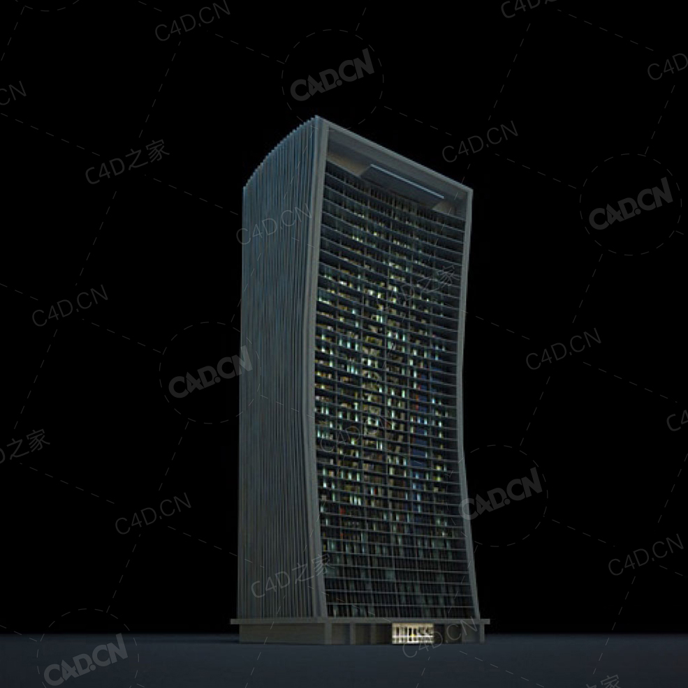 夜间摩天大楼办公楼写字楼C4D模型 Archmodels Vol.103_Night Skyscrapers - model-54 - C4D之家 - 54.jpg