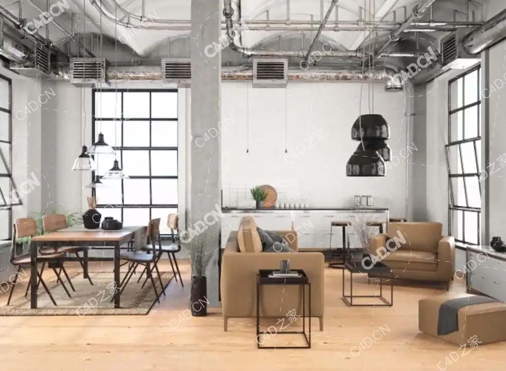C4D Octane室内场景渲染教程Patreon – Interior Tutorial With Cinema 4D and Octane