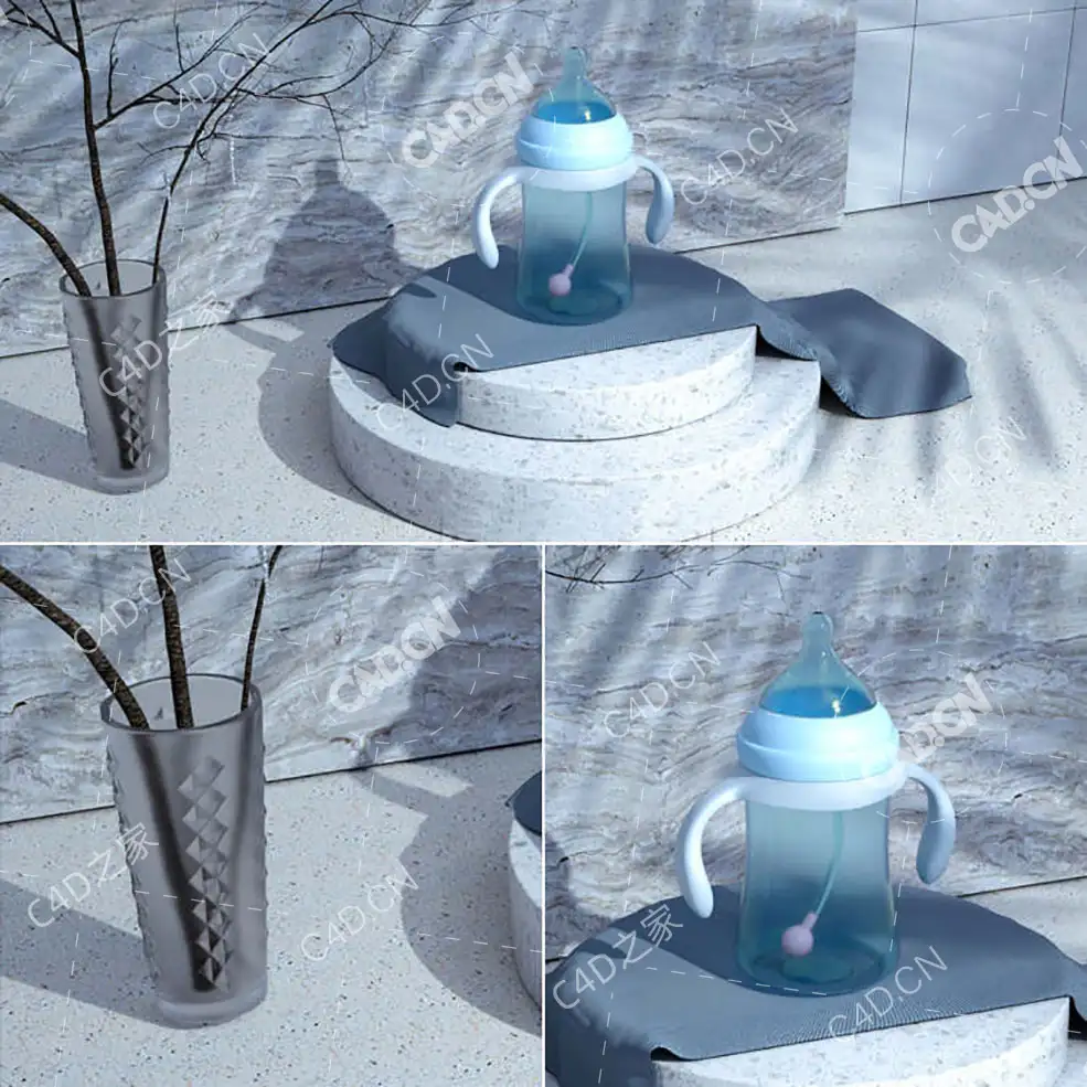婴儿奶瓶模型