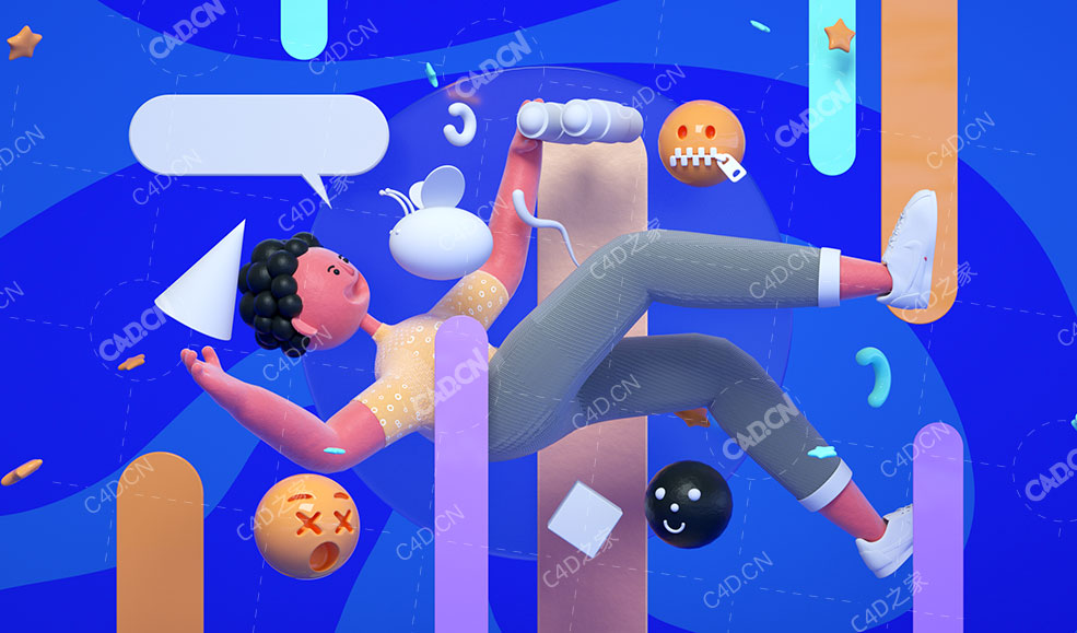 卡通人物三维表呢场景Octane模型 - C4D之家 - 0411.jpg