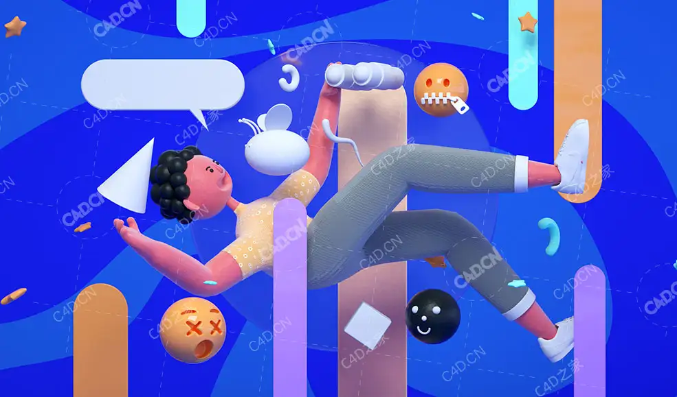 卡通人物三维表呢场景Octane模型 - C4D之家 - 0411.jpg