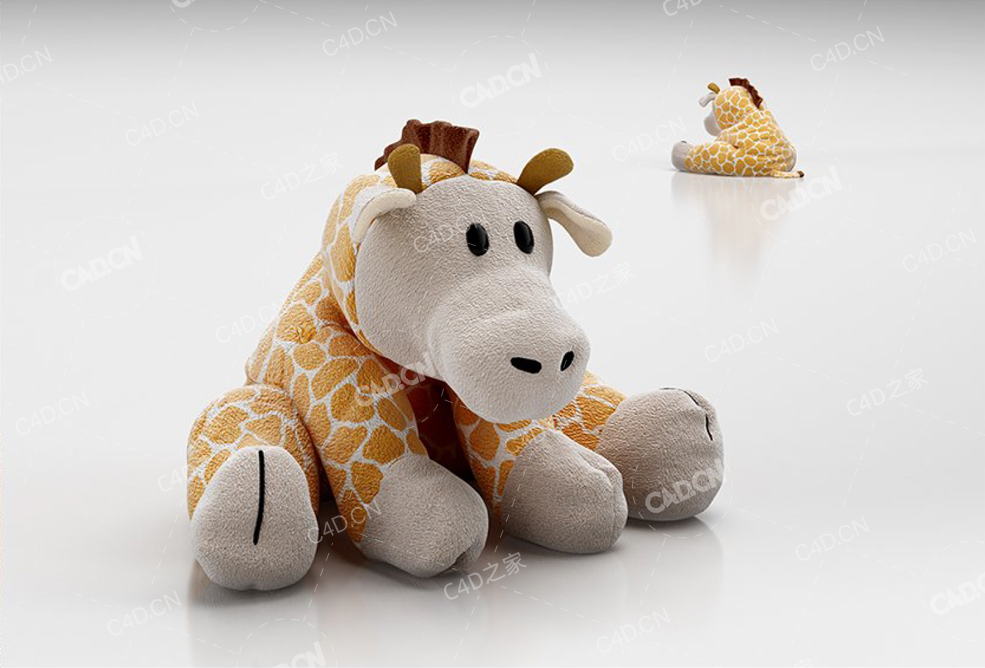 毛绒长颈鹿抱枕 plush giraffe - C4D之家 - 80.jpg