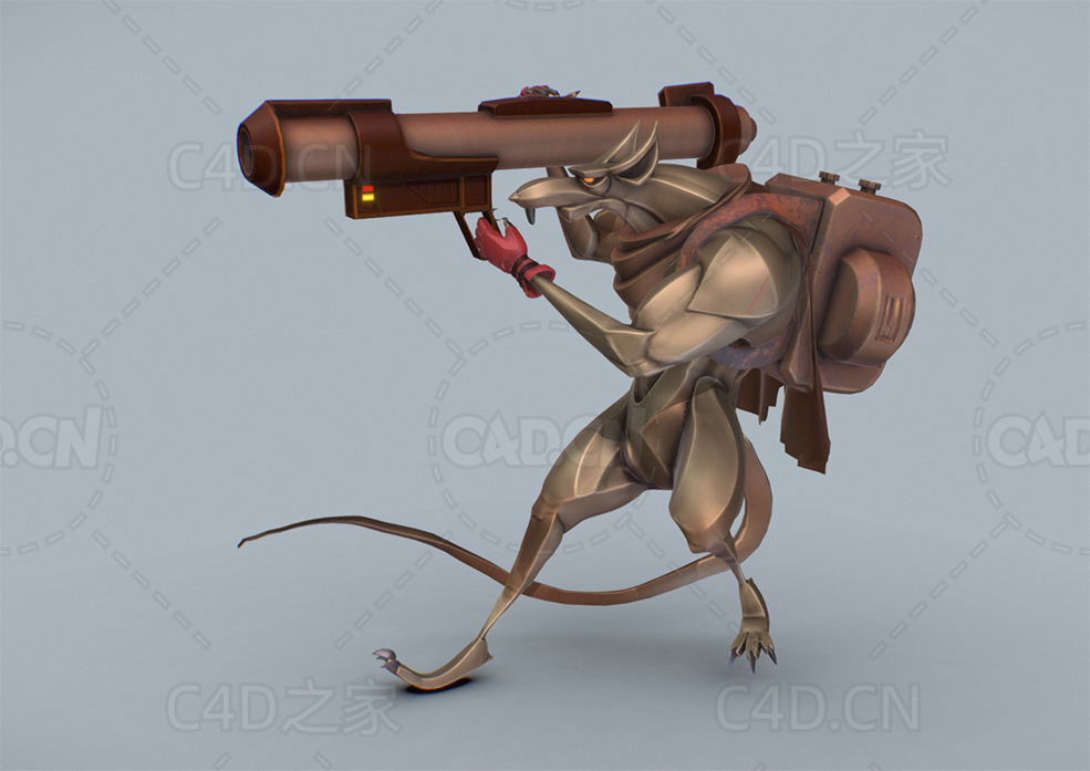 扛火箭筒的老鼠 ratman-rocket-mice-crew - C4D之家 - 01.jpg