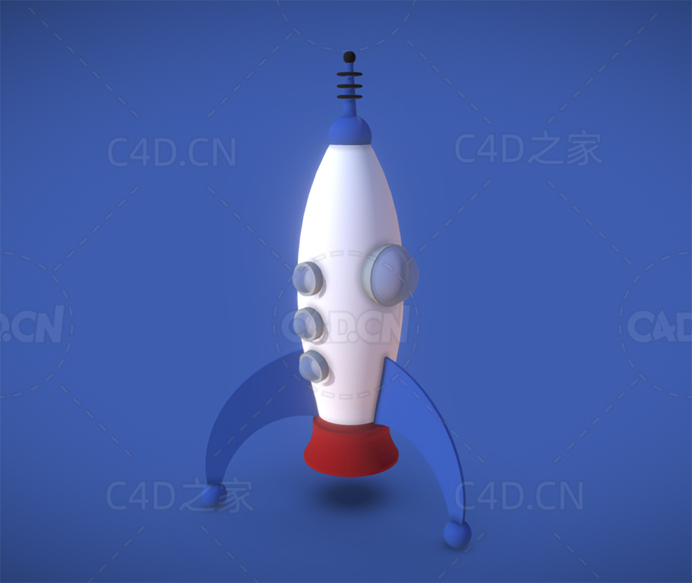 卡通小火箭 rocket - C4D之家 - 13.jpg