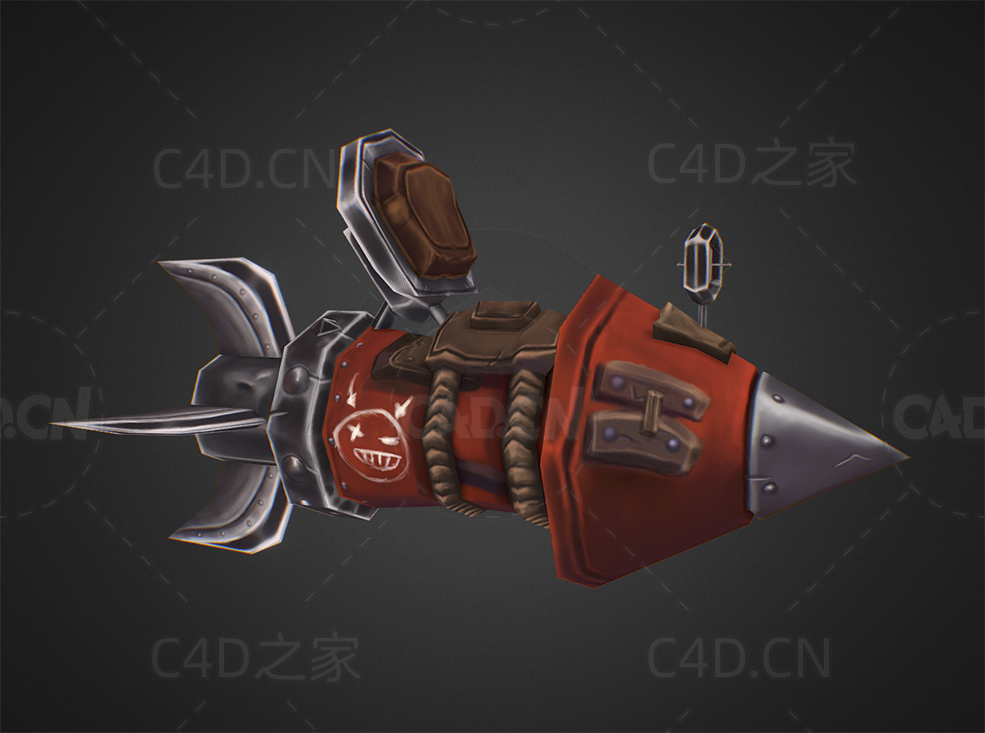 低面卡通火箭 rocket - C4D之家 - 11.jpg