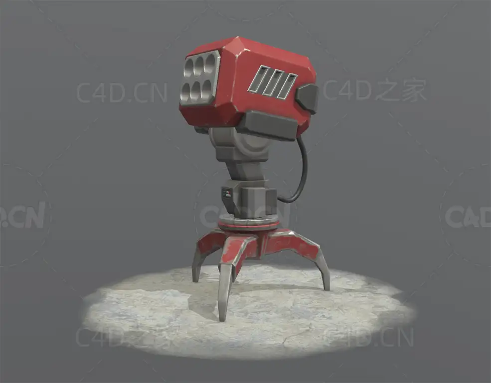 卡通火箭弹发射塔 rocket-launcher-turret - C4D之家 - 22.jpg
