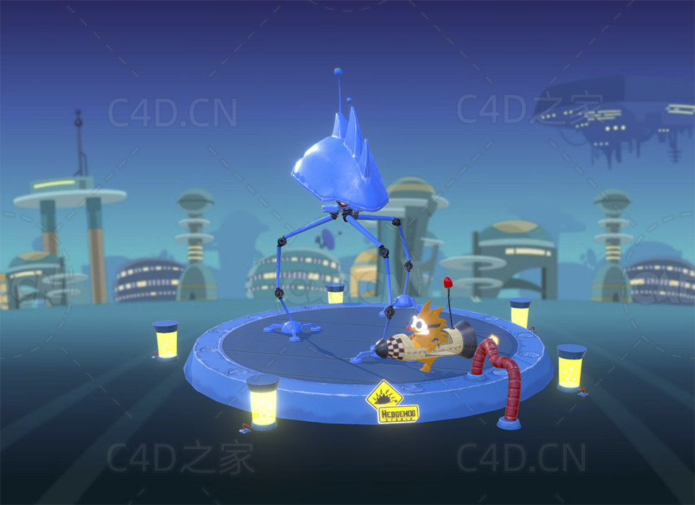 刺猬跑卡通游戏动画 run-hedgehog-run - C4D之家 - 28.jpg