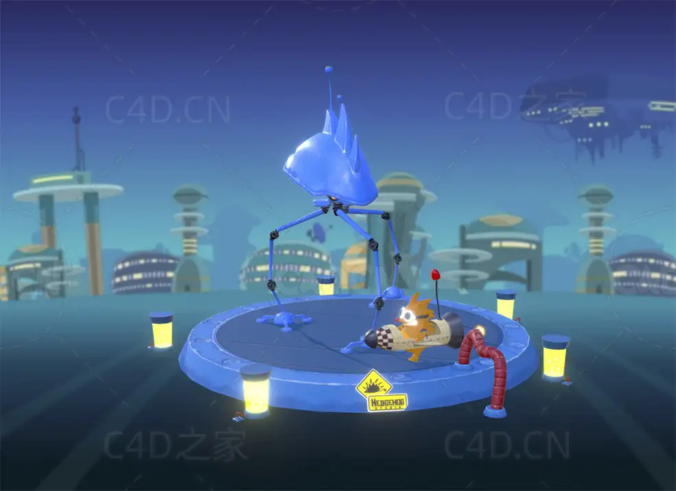 刺猬跑卡通游戏动画 run-hedgehog-run - C4D之家 - 28.jpg