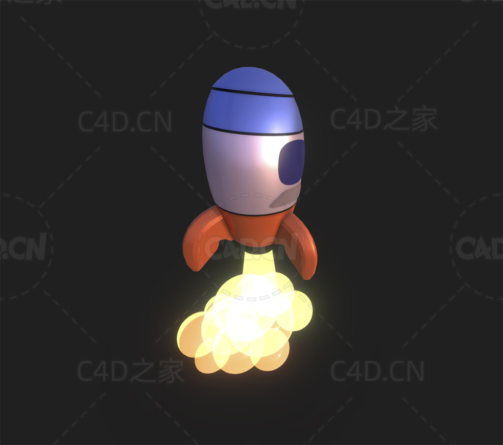 火箭起飞卡通模型 rocket-take-off - C4D之家 - 29.jpg