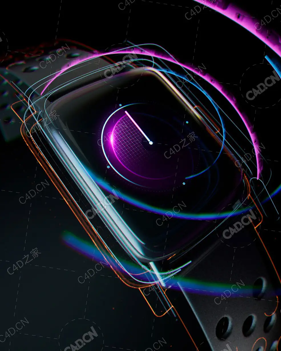 全息投影HUD界面科技感手表动画制作 (含模型工程) Cinema 4D Creating Watches Scene