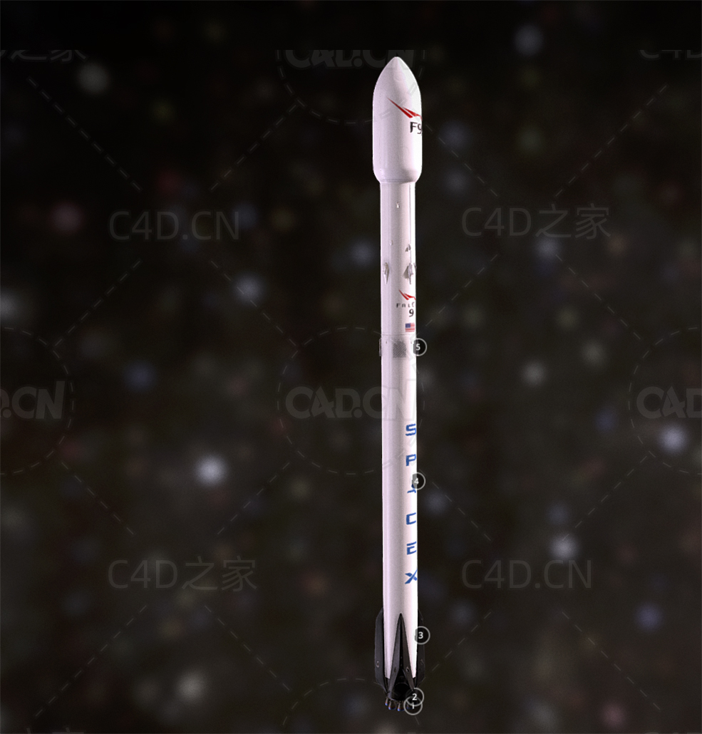 猎鹰-9太空X火箭 falcon-9-spacex-rocket - C4D之家 - 31.jpg