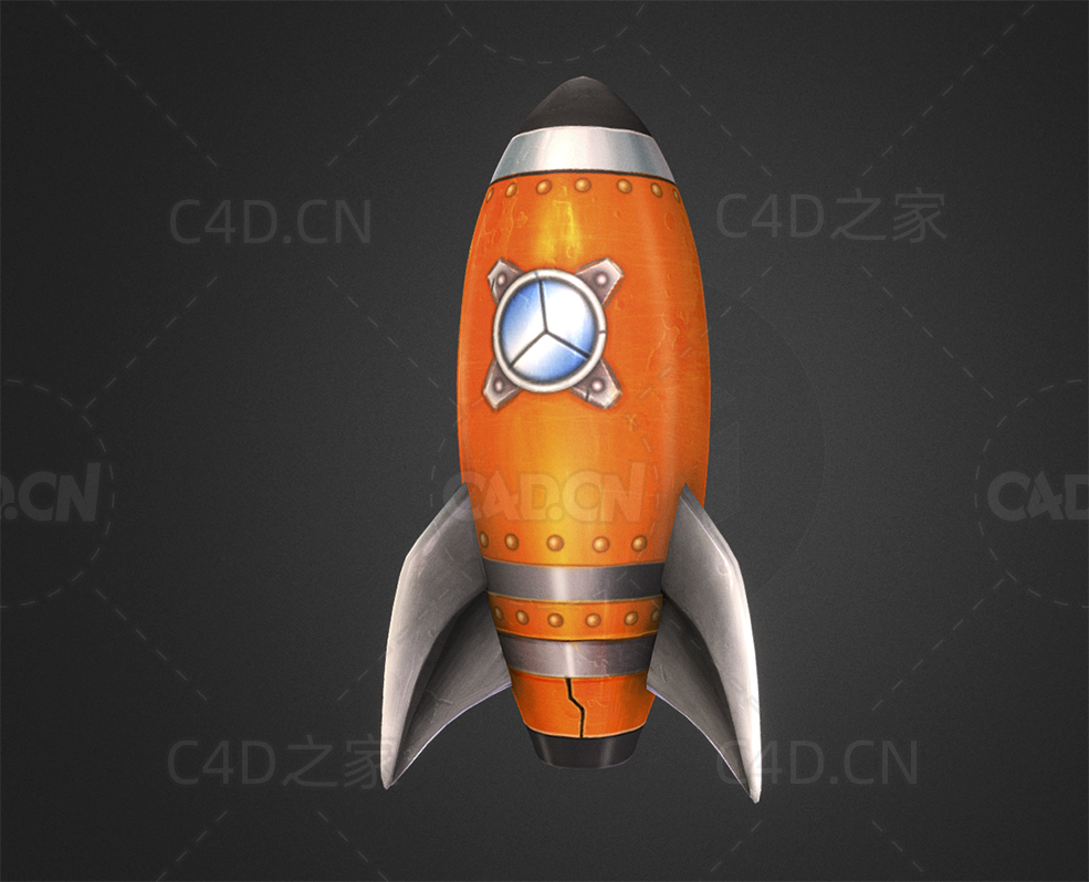 低面卡通火箭 rocket - C4D之家 - 33.jpg