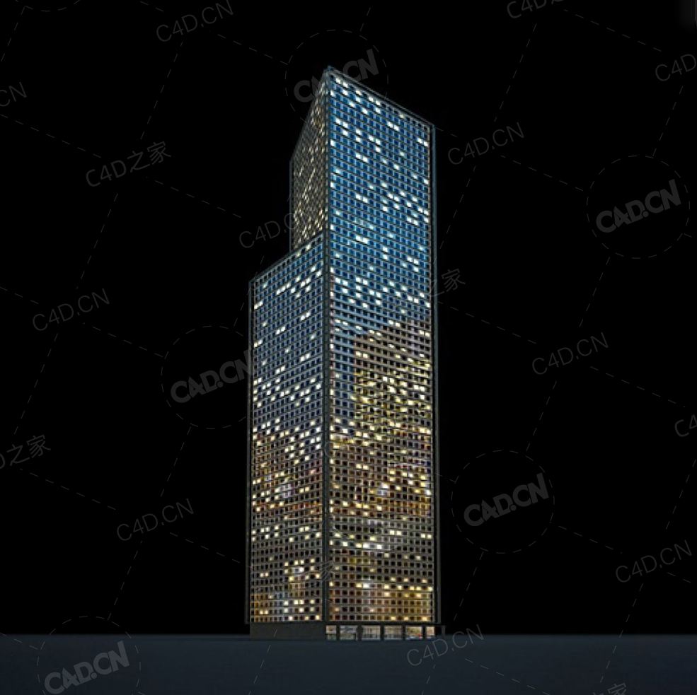 夜间摩天大楼办公楼写字楼C4D模型 Archmodels Vol.103_Night Skyscrapers - model-69 - C4D之家 - 69.jpg