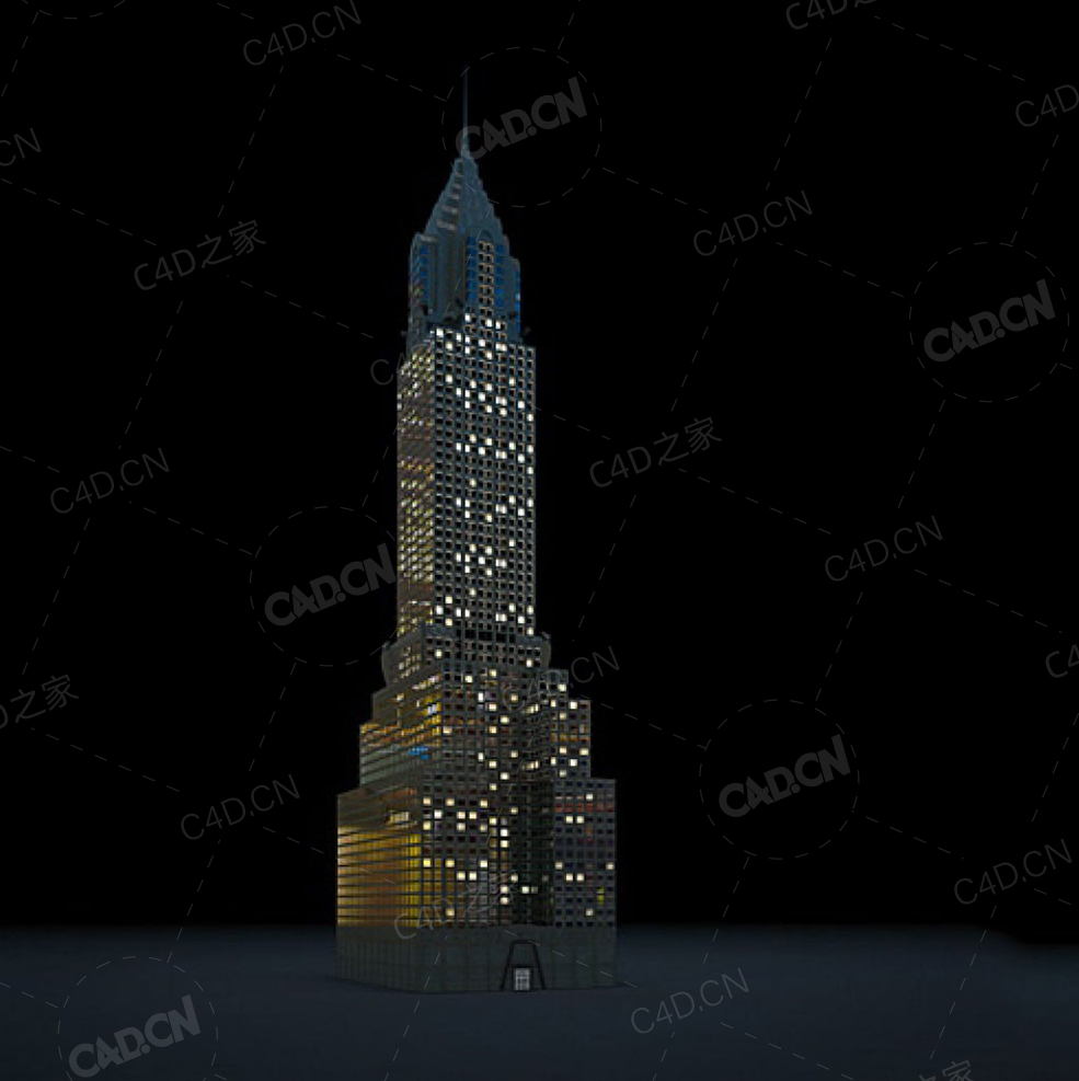 夜间摩天大楼办公楼写字楼C4D模型 Archmodels Vol.103_Night Skyscrapers - model-68 - C4D之家 - 68.jpg