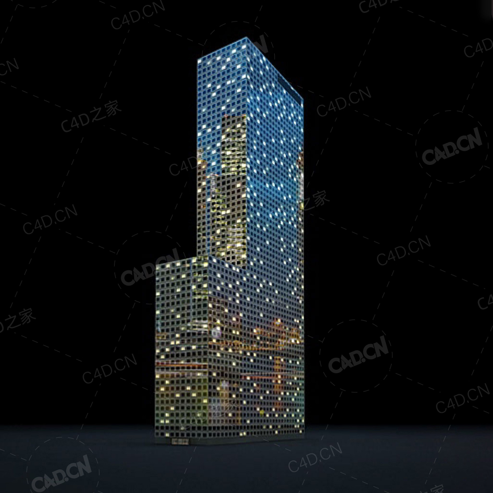 夜间摩天大楼办公楼写字楼C4D模型 Archmodels Vol.103_Night Skyscrapers - model-75 - C4D之家 - 75.jpg