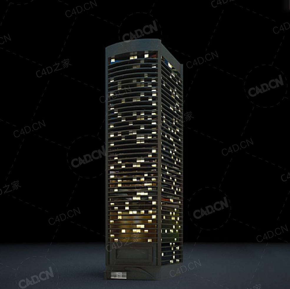 夜间摩天大楼办公楼写字楼C4D模型 Archmodels Vol.103_Night Skyscrapers - model-79 - C4D之家 - 79.jpg