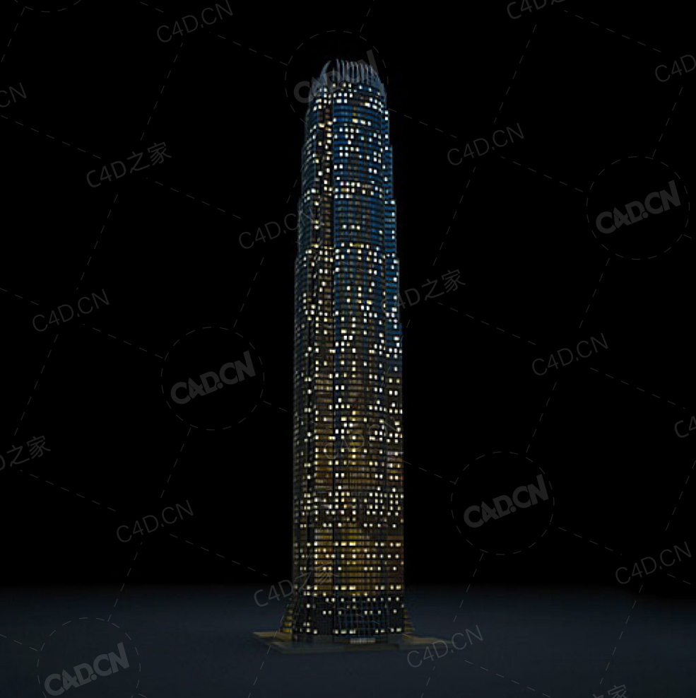 夜间摩天大楼办公楼写字楼C4D模型 Archmodels Vol.103_Night Skyscrapers - model-76 - C4D之家 - 76.jpg