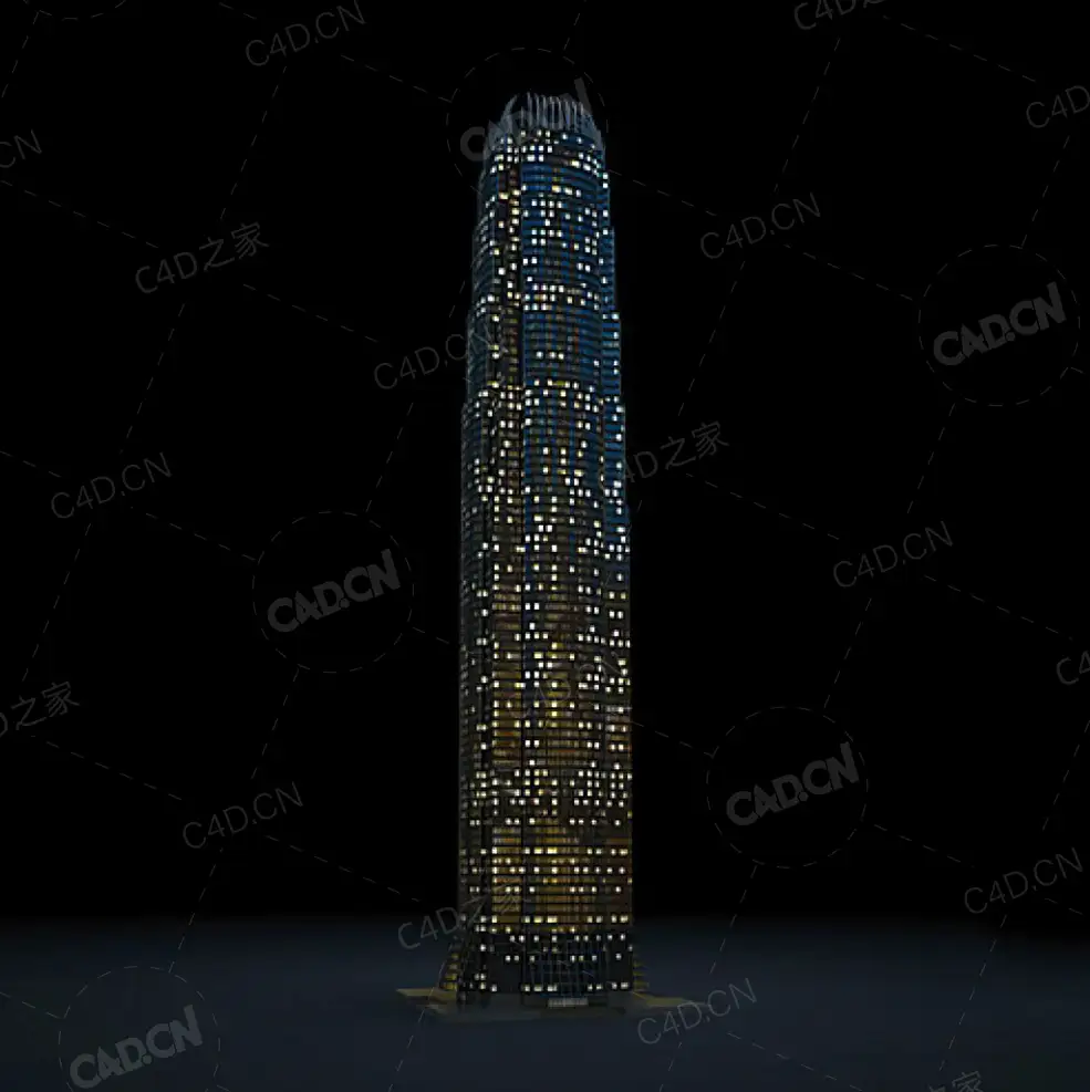 夜间摩天大楼办公楼写字楼C4D模型 Archmodels Vol.103_Night Skyscrapers - model-76 - C4D之家 - 76.jpg