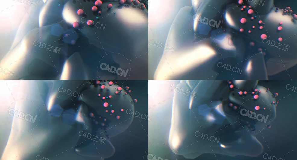 水滴圆球随跳动的物体滚落动画blobbars - C4D之家 - 18.jpg