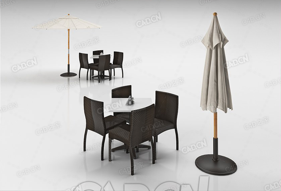 藤椅方桌和户外伞C4D模型 - C4D之家 - 11.jpg
