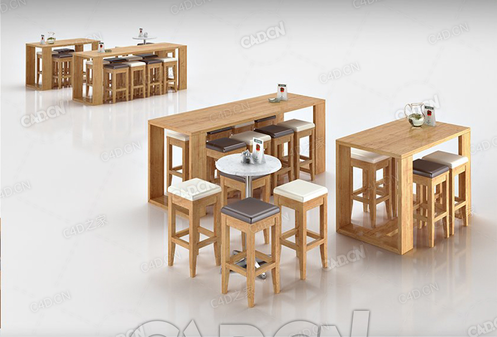 餐厅实木桌椅C4D模型 - C4D之家 - 12.jpg