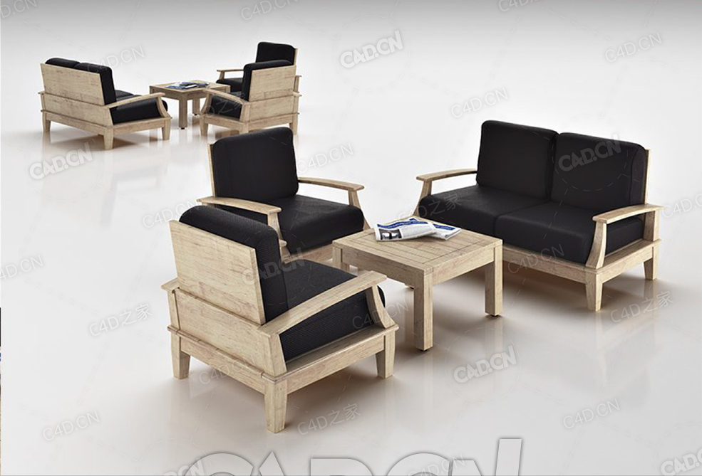 实木沙发扶手椅组合C4D模型 - C4D之家 - 20.jpg