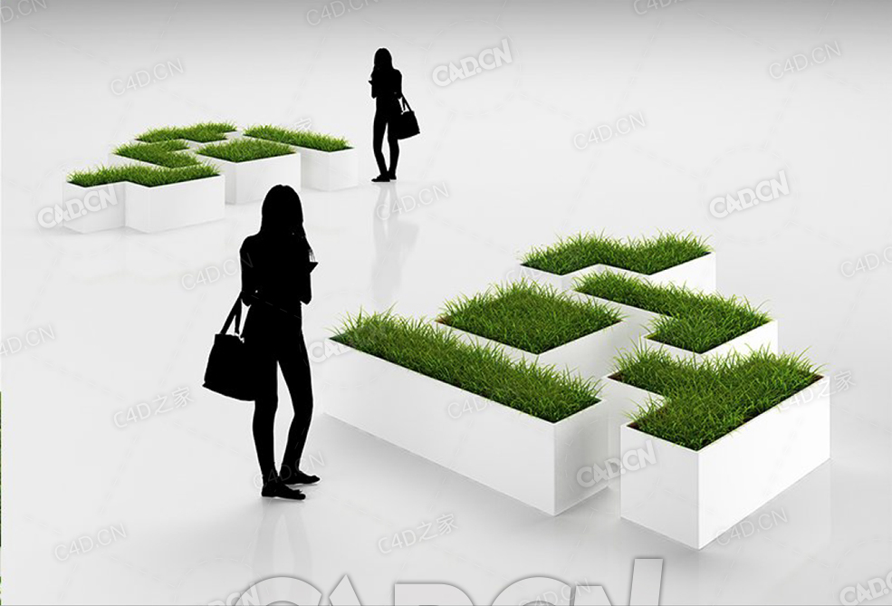 方块式草坪植物花盆C4D模型 - C4D之家 - 32.jpg