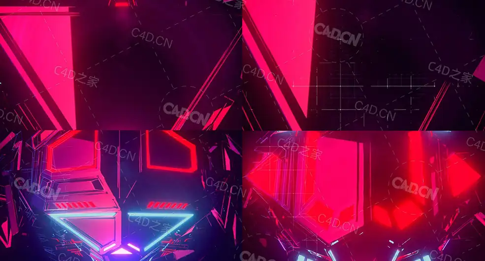 发光的酷炫三角体科技模型变换循环动画VJ工程 dirty_ribbon-c4d - C4D之家 - 42.jpg