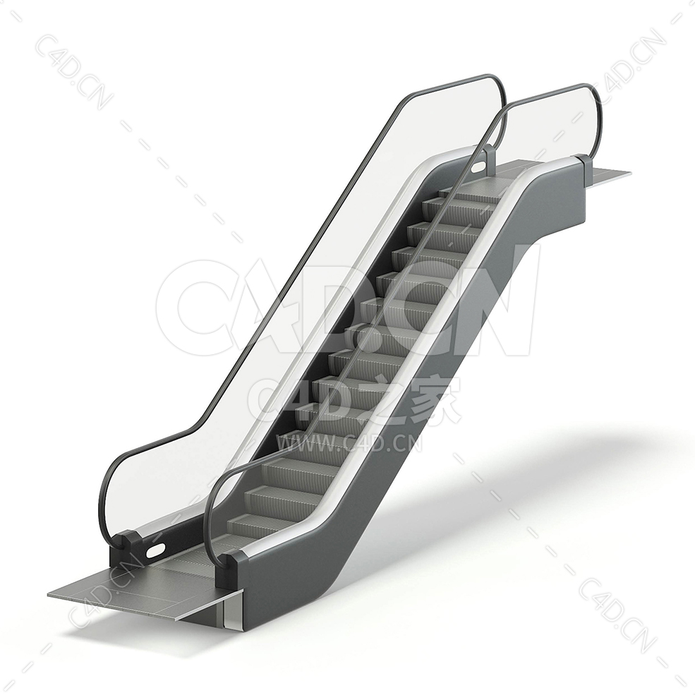 短程自动扶梯电梯 short_escalator - C4D之家 - 02.jpg