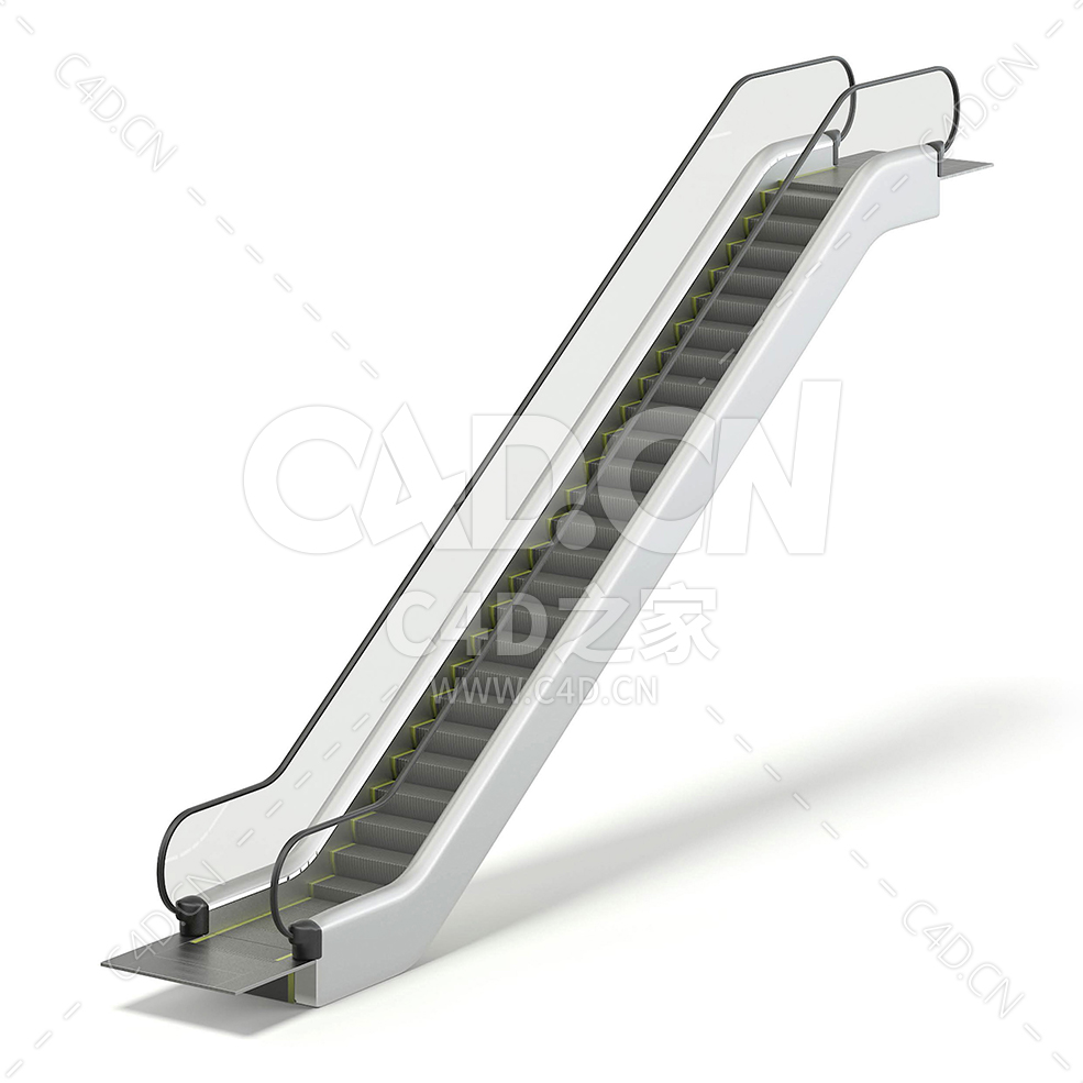 自动扶梯电梯 escalator - C4D之家 - 01.jpg