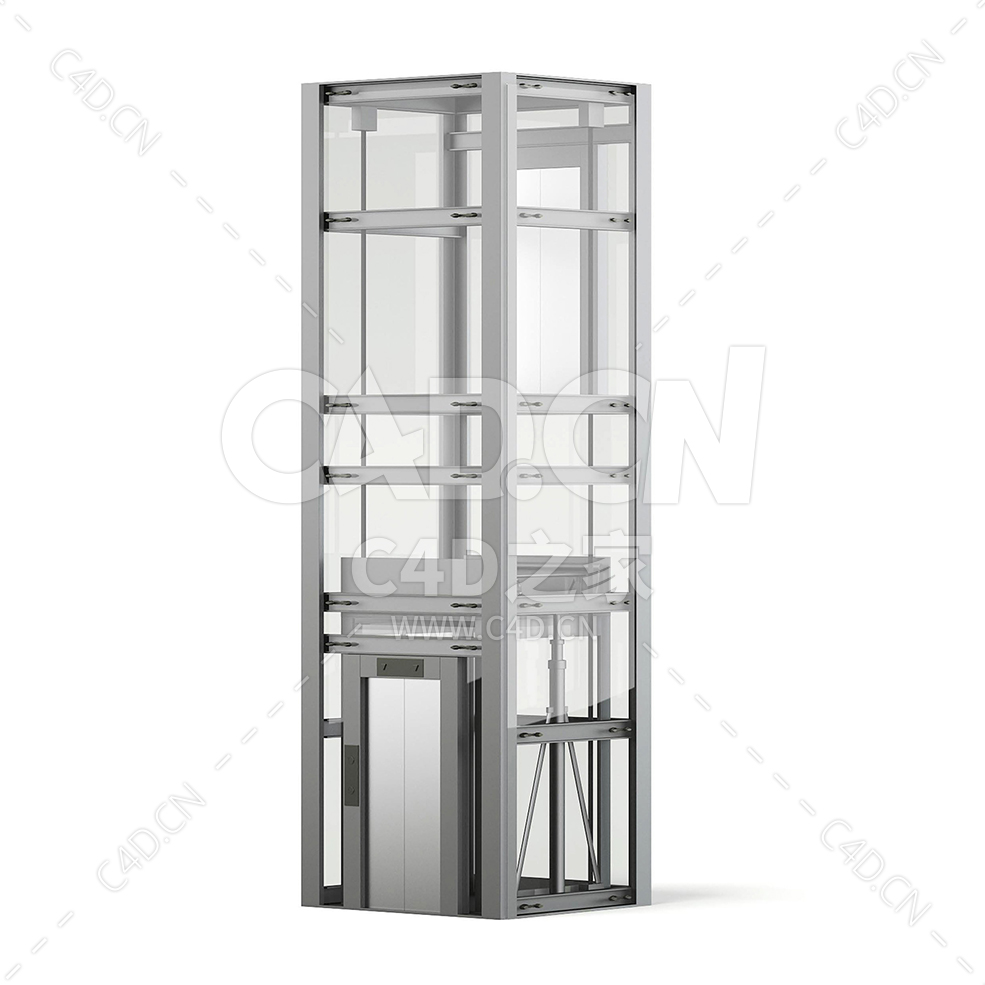 玻璃升降梯电梯 glass_elevator - C4D之家 - 05.jpg
