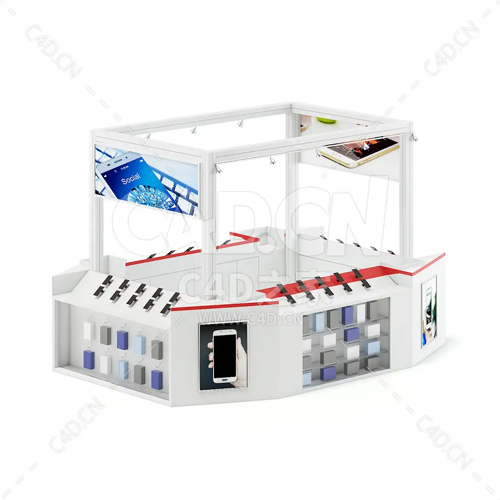 电信手机售卖展位 phone_stall - C4D之家 - 09.jpg