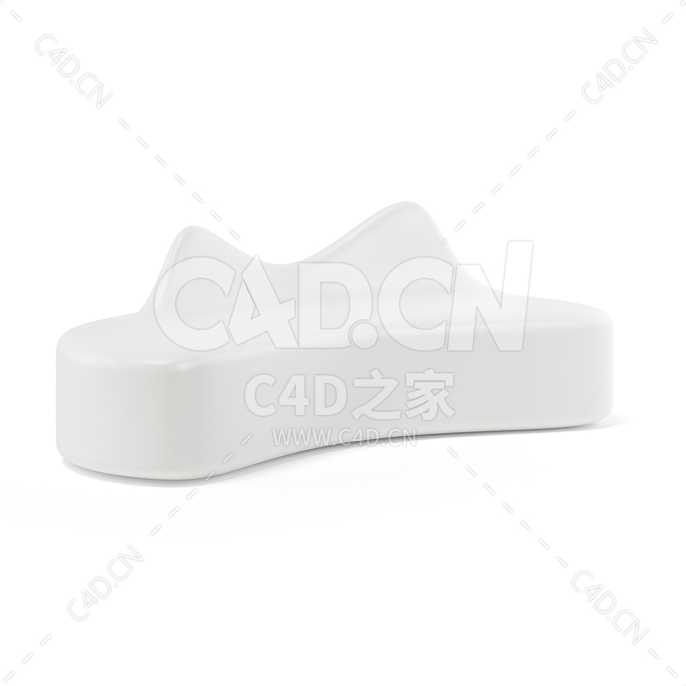 白色现代长椅休息椅 white_modern_bench - C4D之家 - 28.jpg