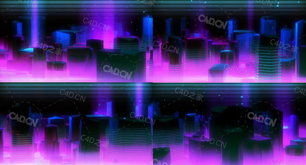发光的多边形数字城市循环动画eightytown - C4D之家 - 47.jpg