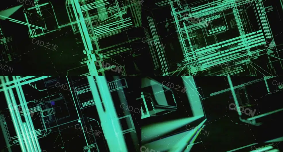 逐渐推进的网格鬼影空间循环动画glytchghost - C4D之家 - 61.jpg