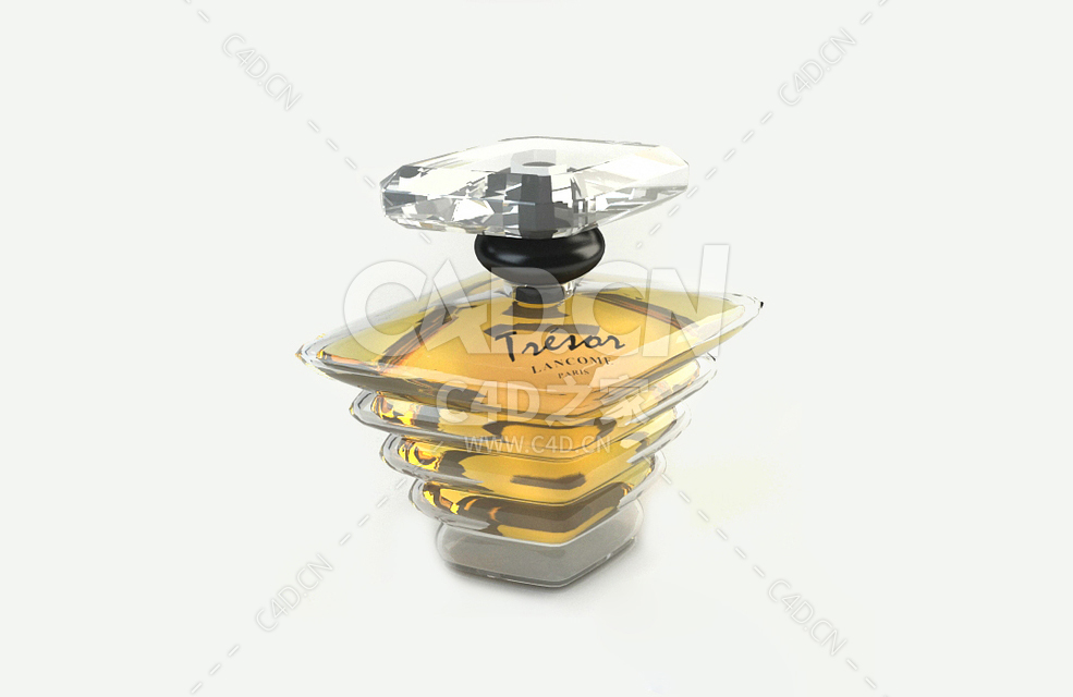兰蔻香水瓶C4D模型LancomeTresore - C4D之家 - 9.jpg