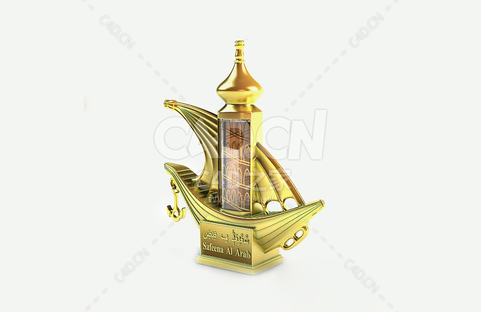 哈拉曼香水瓶C4D模型safeenaalarab