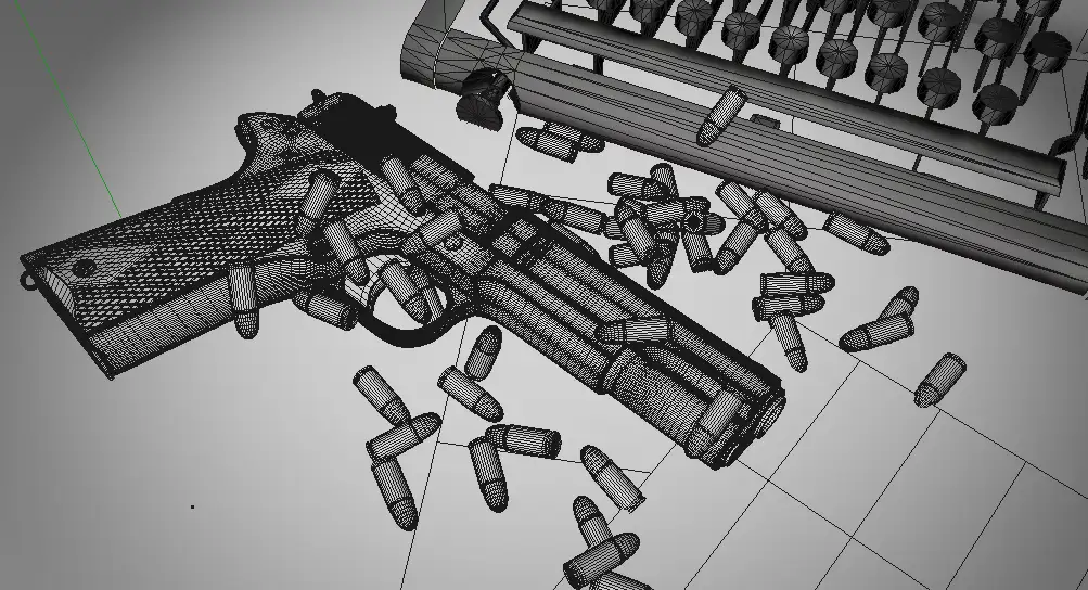 手枪子弹复古打字机模型 - C4D之家 - cinema4d_ 2021-12-30 15.26.45.png