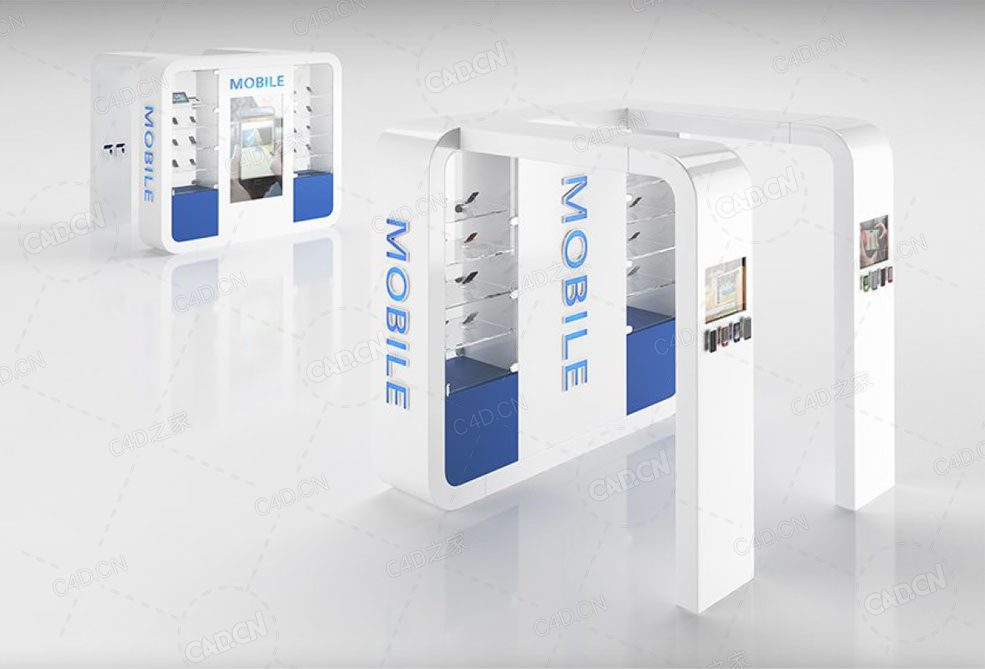 电信手机展台展位3d model of cellular sale stand - C4D之家 - 57.jpg
